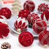 Christmas Tree Decoration Velvet Flocked Ball Shatterproof Hanging Baubles for Home Wedding Party Decor