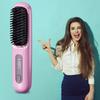 Portable Straightener Brush Rechargeable 3 Adjustable Temp Hair Straightening Brush Cordless Hair Straightener 1-2PCS