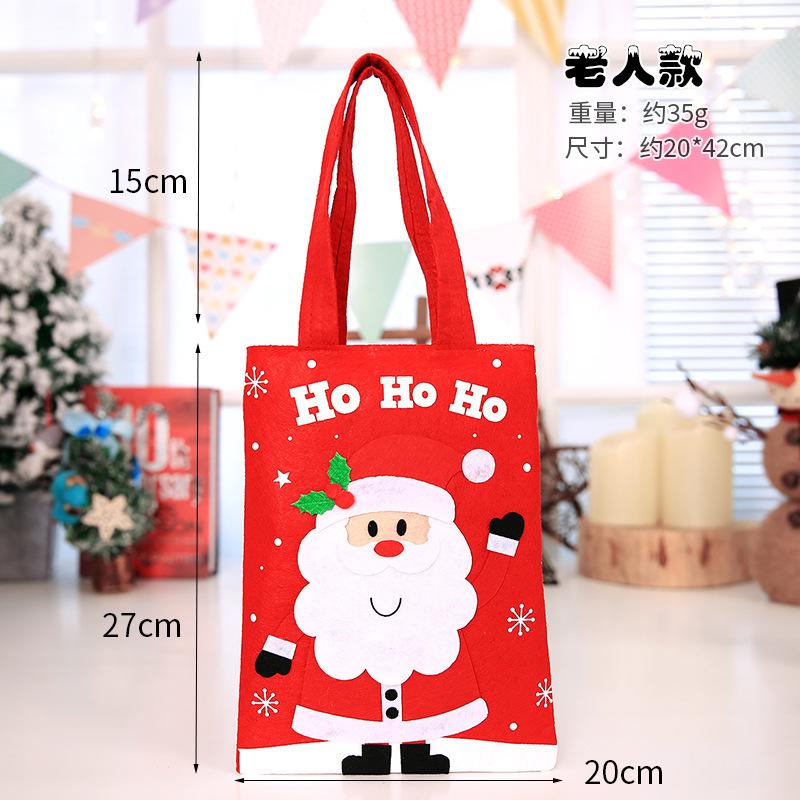Christmas Decorations Cartoon Sticker Tote Bag Children'S Gift Candy Bag Gift Bag