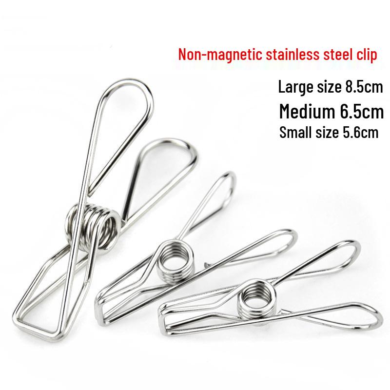 Multi-Functional Stainless Steel Clips for Clothes, Pants, and Socks - Windproof and Durable