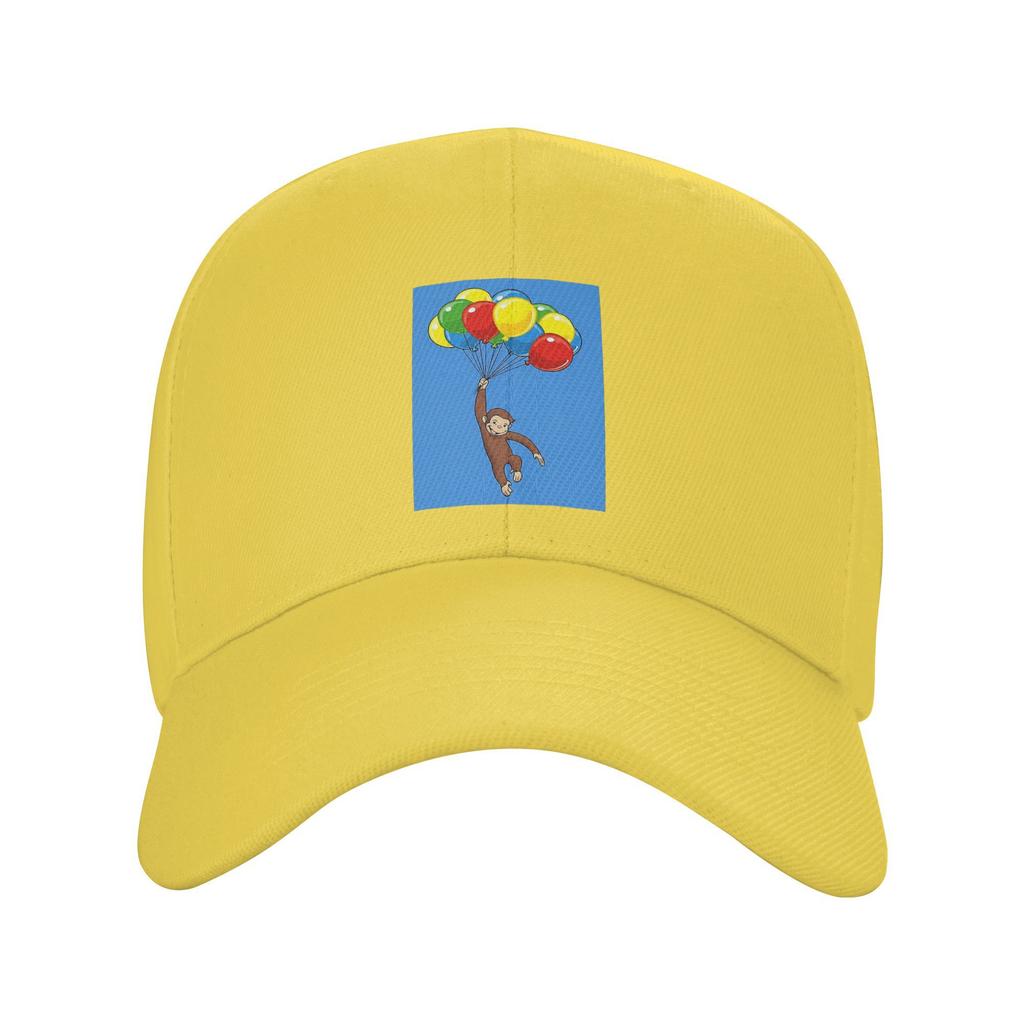 Unisex Baseball Hats Curious George with Balloons Outdoor Streetwear Summer Sports Baseball Caps Hip Hop Cap Casquette Hats