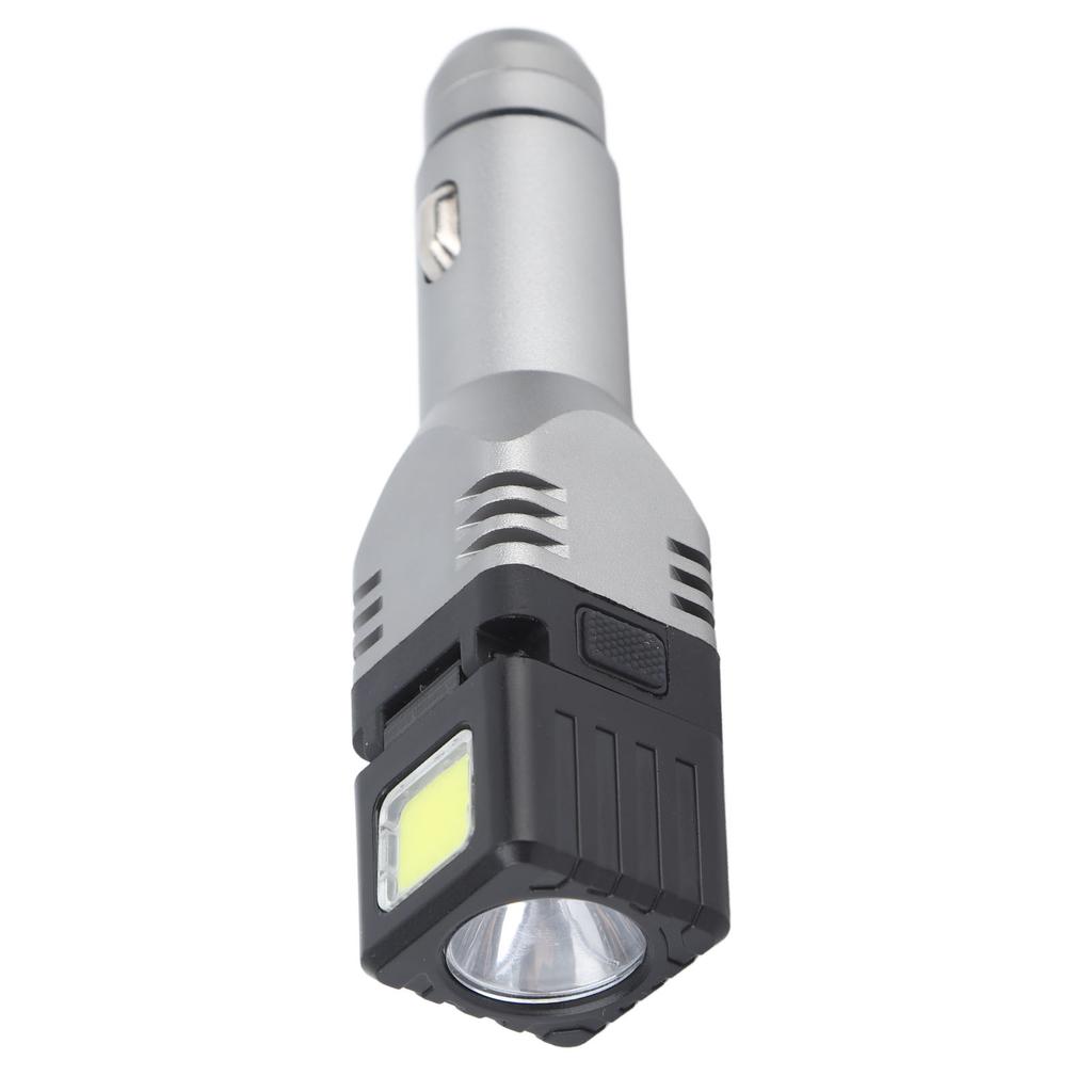 Car Plug In Flashlight Rechargeable Dual Light Source Super Bright Mini Handheld Automobile Charged Emergency Torch Single Light