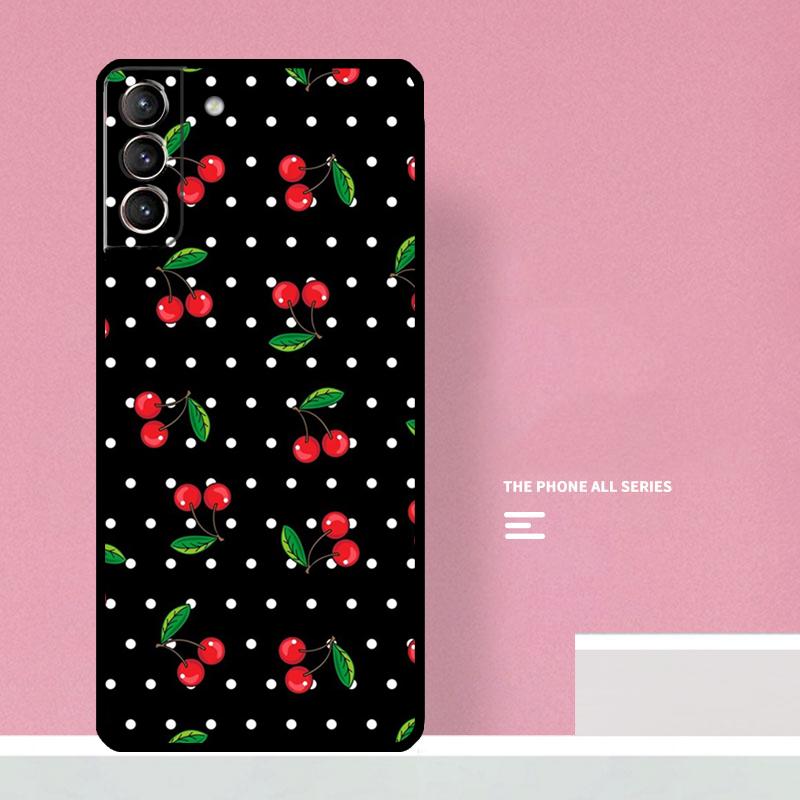 Food Fruit Red Cherry Phone Case For Samsung Galaxy S26 S23 Ultra S20 S21 S22 S24 S25 Plus S10 S25 FE Cover Coque