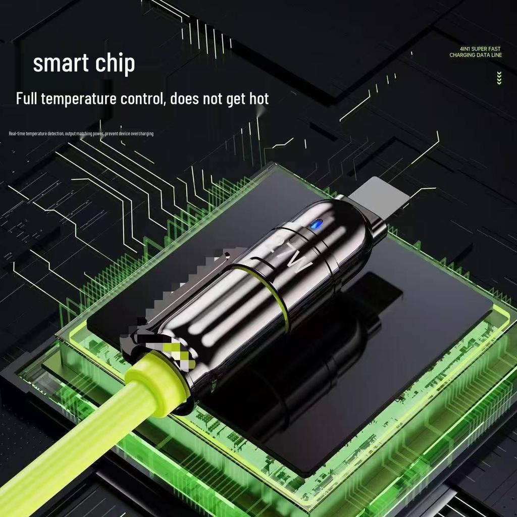 240W Dual Type-C 4-in-1 PD Fast Charging Cable for Apple, Huawei