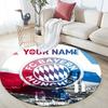 Custom Name,Bayern Munchen pattern round rug,Carpet Rug for Living Room Bedroom Playroom ,Non-slip Floor Mat,Holiday Gifts and Birthday Gifts.