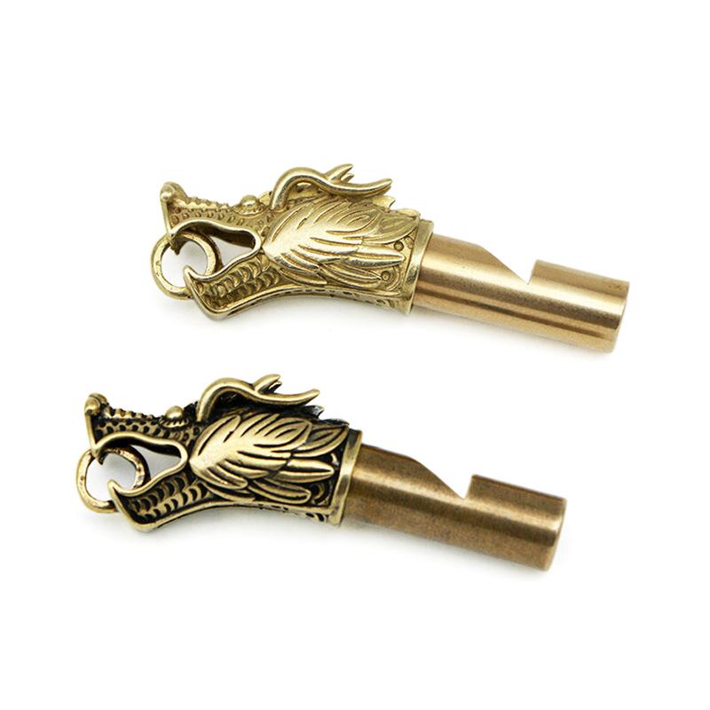 Sun Wukong Brass Whistle Ornaments Keychain Pendant Retro Decorative Figurines Dragon Head Copper Whistle Souvenir Car Pendant