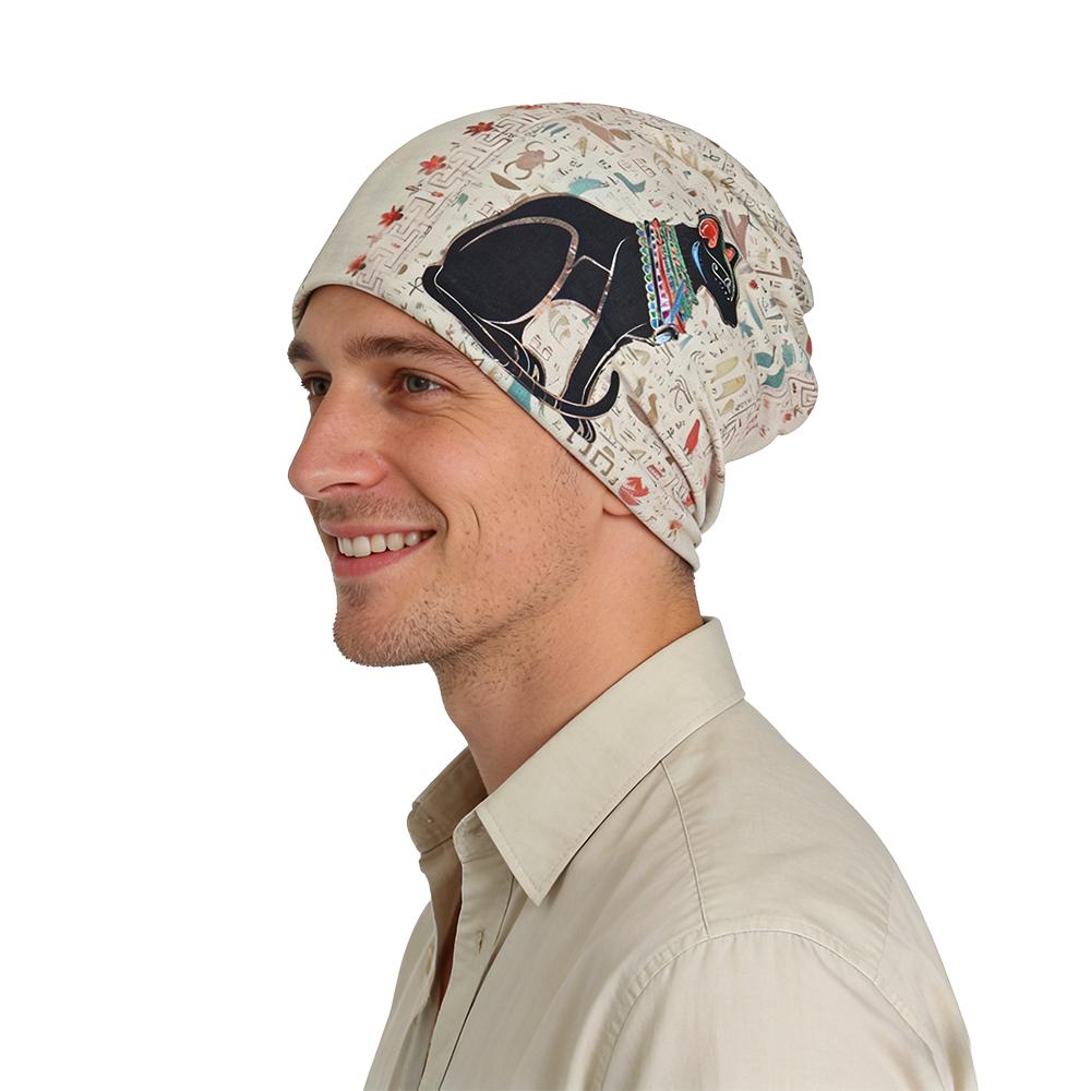 Spring and Autumn Fashion Unisexs Hat Outdoor Sports Hoodie Double layer Elastic Knitted Hat Street Dance Headscarf Hat
