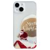 "Apple Christmas Phone Case: Transparent Cartoon Designs for 13 Pro, 14 Pro Max, 15 Pro Max, and 16 Pro"