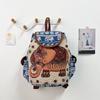 Fashion Ethnic Style Embroidery Knapsack Casual Canvas Animal Drawstring Backbag Jacquard Elephant Owl Bucket Back Bag Beach