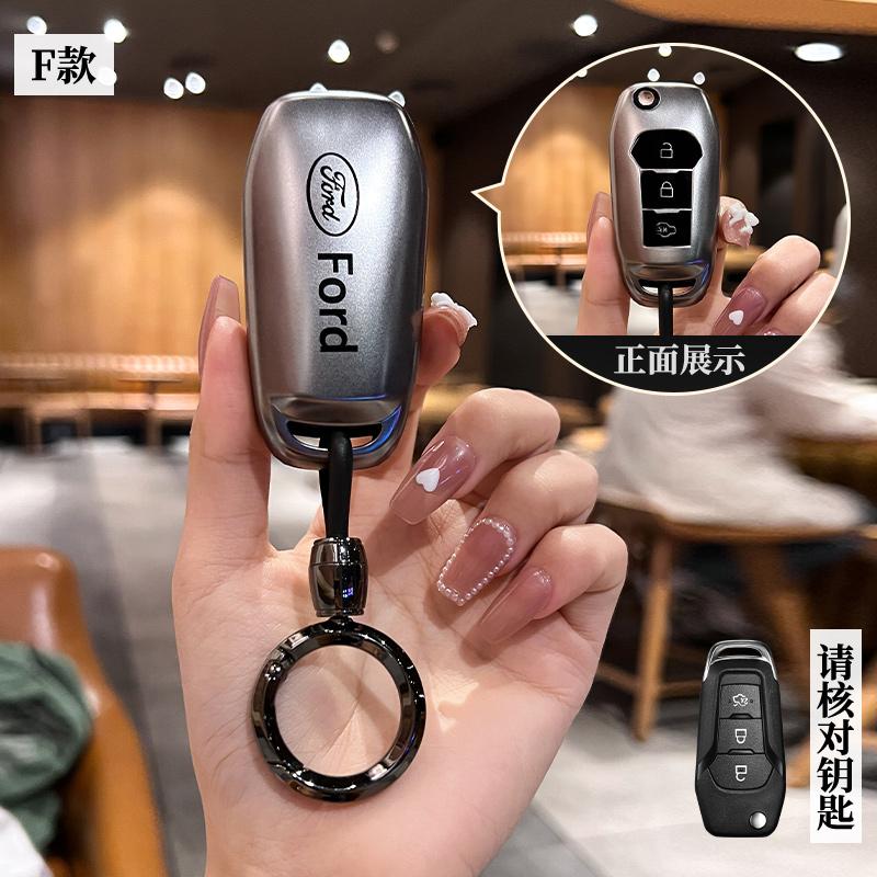 NAVR1 TPU Car Key Case Cover for Ford ST Line Fiesta Focus Fiesta Mondeo Ecosport Kuga Edge Escape Metallic Mustang Explorer Galaxy