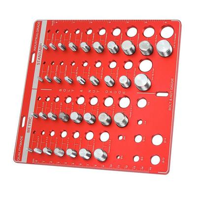 Nut and Bolt Screw Checker, 34 Inch and Metric Nut and Bolt Identification Gauge