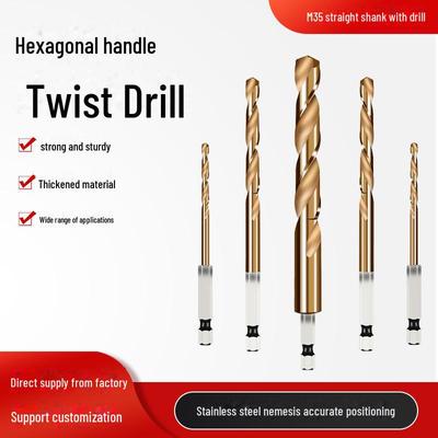 High Hardness Stainless Steel Hex Shank Cobalt Twist Drill Bit for Metal Hole Drilling.