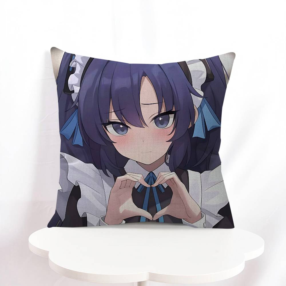 Part Three Blue Archive Anime Pillowcase Bedroom Sofa Decorative Cushion Cover With Zipper Soft Cushion Cover