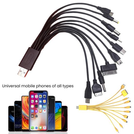 Bred applikasjon USB-datakabel Multilader Kabeltelefontilbehør Lading