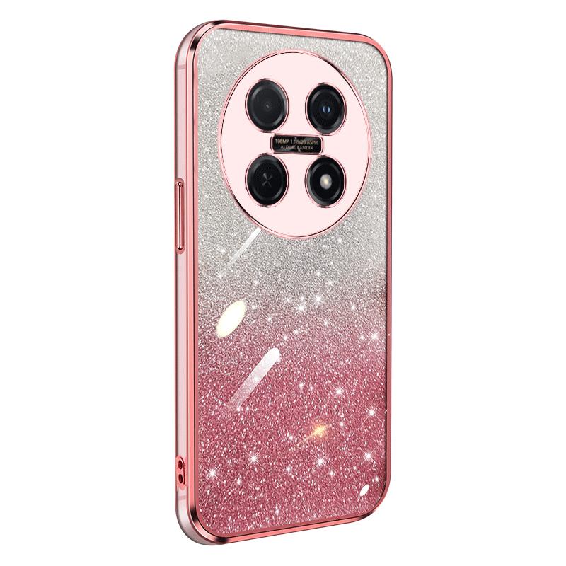 KEYSION Luxury Plating Glitter Phone Case for Huawei nova 13i 12i Transparent Soft TPU Shockproof Back Cover for Huawei nova 12i 13i
