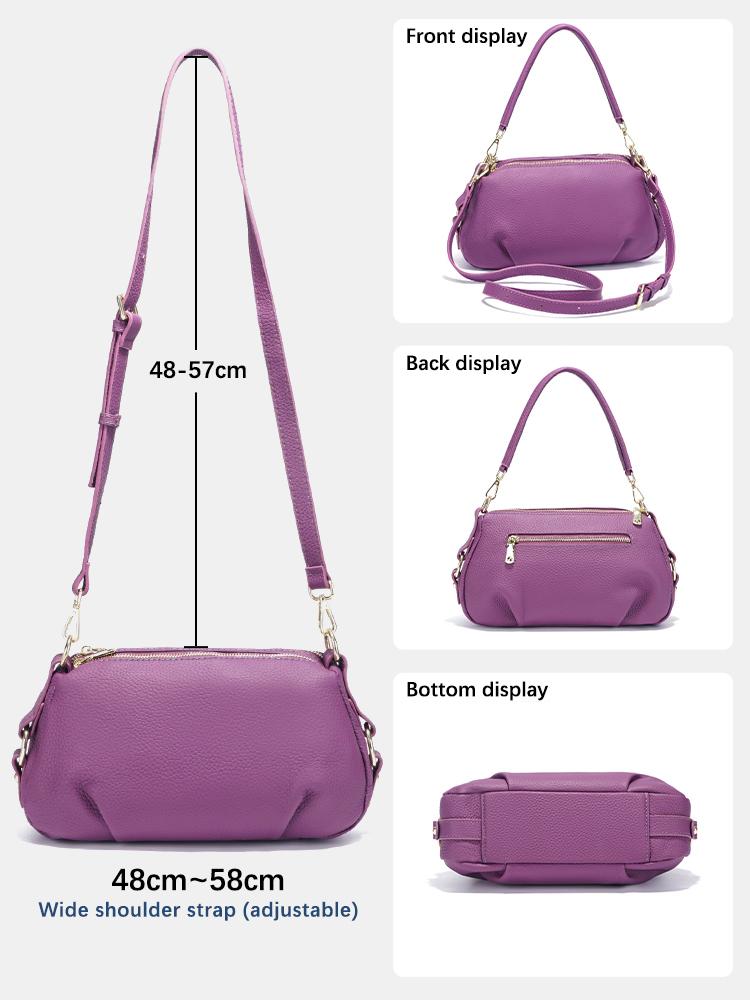 Zency Women's Genuine Leather Bag Charming Pillow Handbag