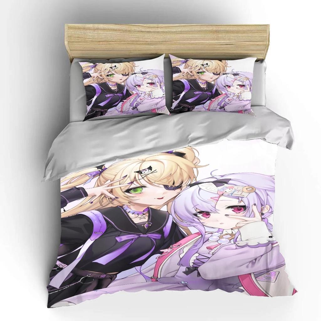 Japanisches 3D Anime Moe Doppelbett Bettbezug Bett Europäische Bettwäschesets Heimtextilien Luxus Kissenbezüge Schlafzimmer Bettwäschesets A