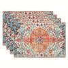 Bohemian Geometric Retro Placemat - Vintage Polyester Heat-Resistant Dining Mat
