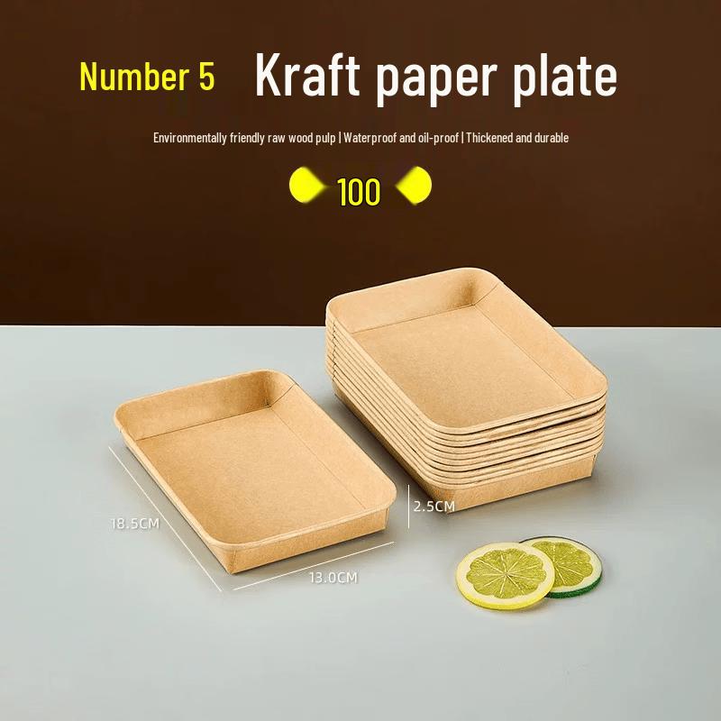 Disposable Kraft Paper Meal Plates