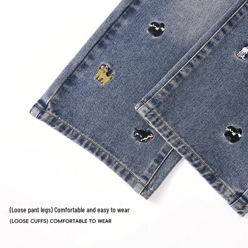 Dickies Girls' Fashion Wide-Leg Denim Jeans