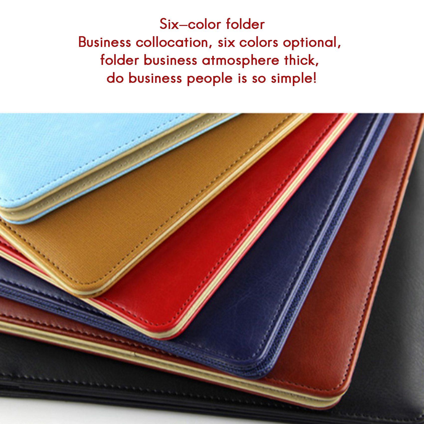 

Папка-регистратор формата А4 с калькулятором, органайзером, блокнотом для офисных документов, портфелем из искусственной кожи