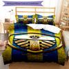 Fc Crest Design Printed Pattern Duvet Cover Set – includes 1 duvet cover and 2 matching pillowcases Bedroom decor Christmas gifts