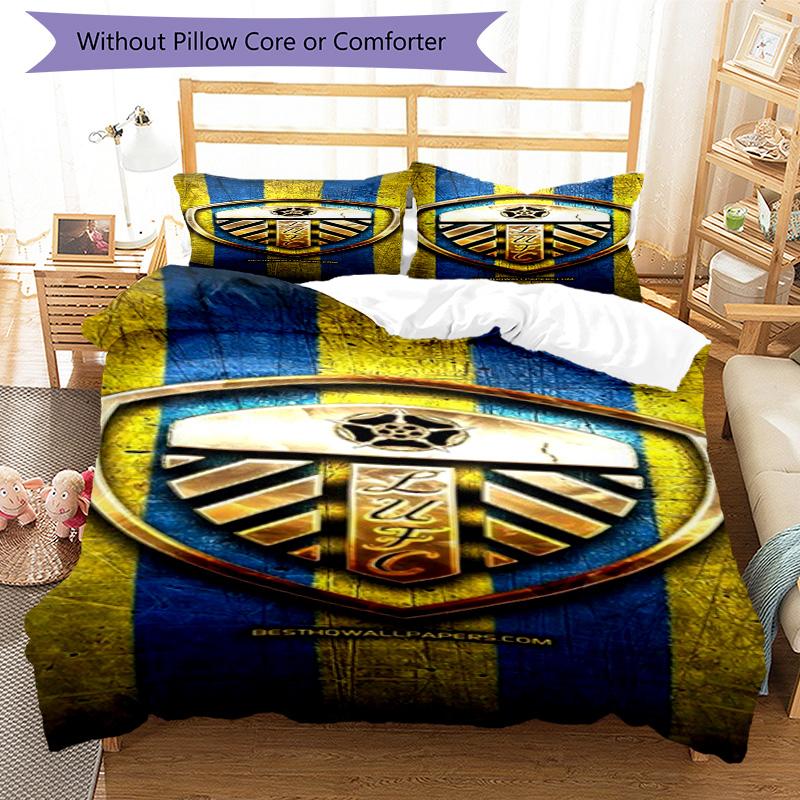 Fc Crest Design Printed Pattern Duvet Cover Set – includes 1 duvet cover and 2 matching pillowcases Bedroom decor Christmas gifts