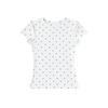 Women Polka Dot Short Sleeve T-Shirt 2026 Summer New Korean Style Crew Neck Slim Fitted Casual Short Top Tees