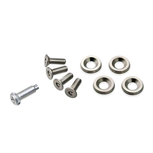 Carmate Car License Plate Security Bolt Flat 2 Silver LS422