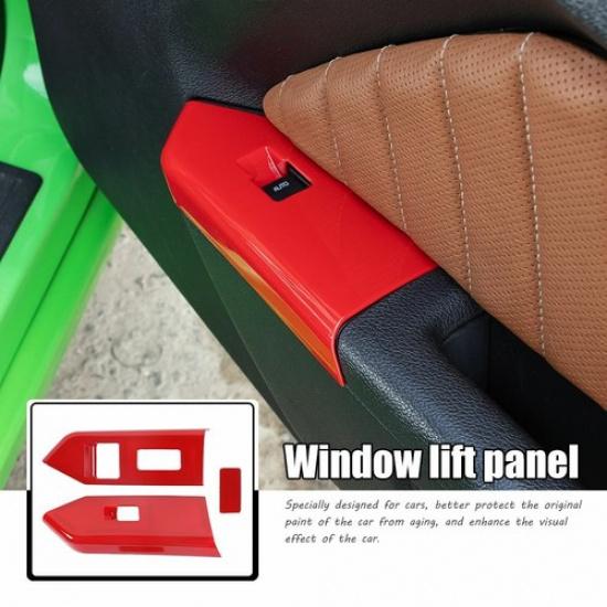 Window Control Button Frame Panel Decor Trim Cover Caps For Ford Mustang 2010-14