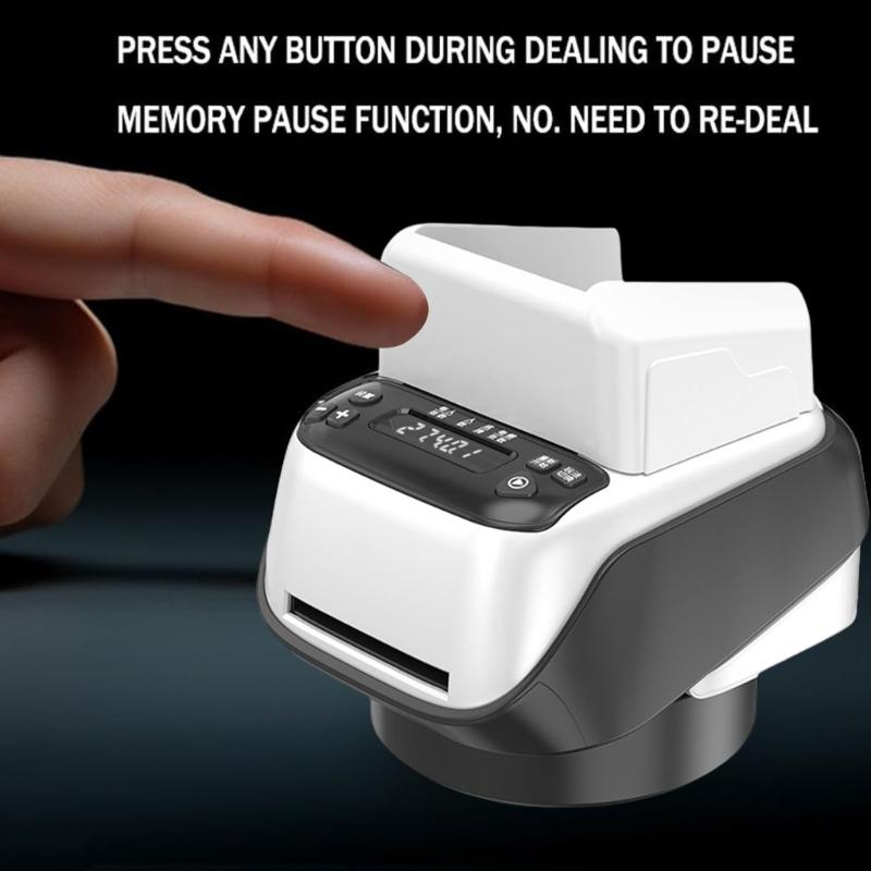 Quiet Operations Card Shufflers Dealer Portable Automatic Rotating Poker Dealer for Bridge & Poker