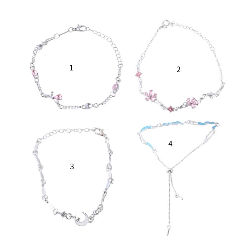 Shimmering Rhinestones Bracelet Fashionable Silver Plated Handchain Adjustable Length Wristchain Stylish Party Jewelry