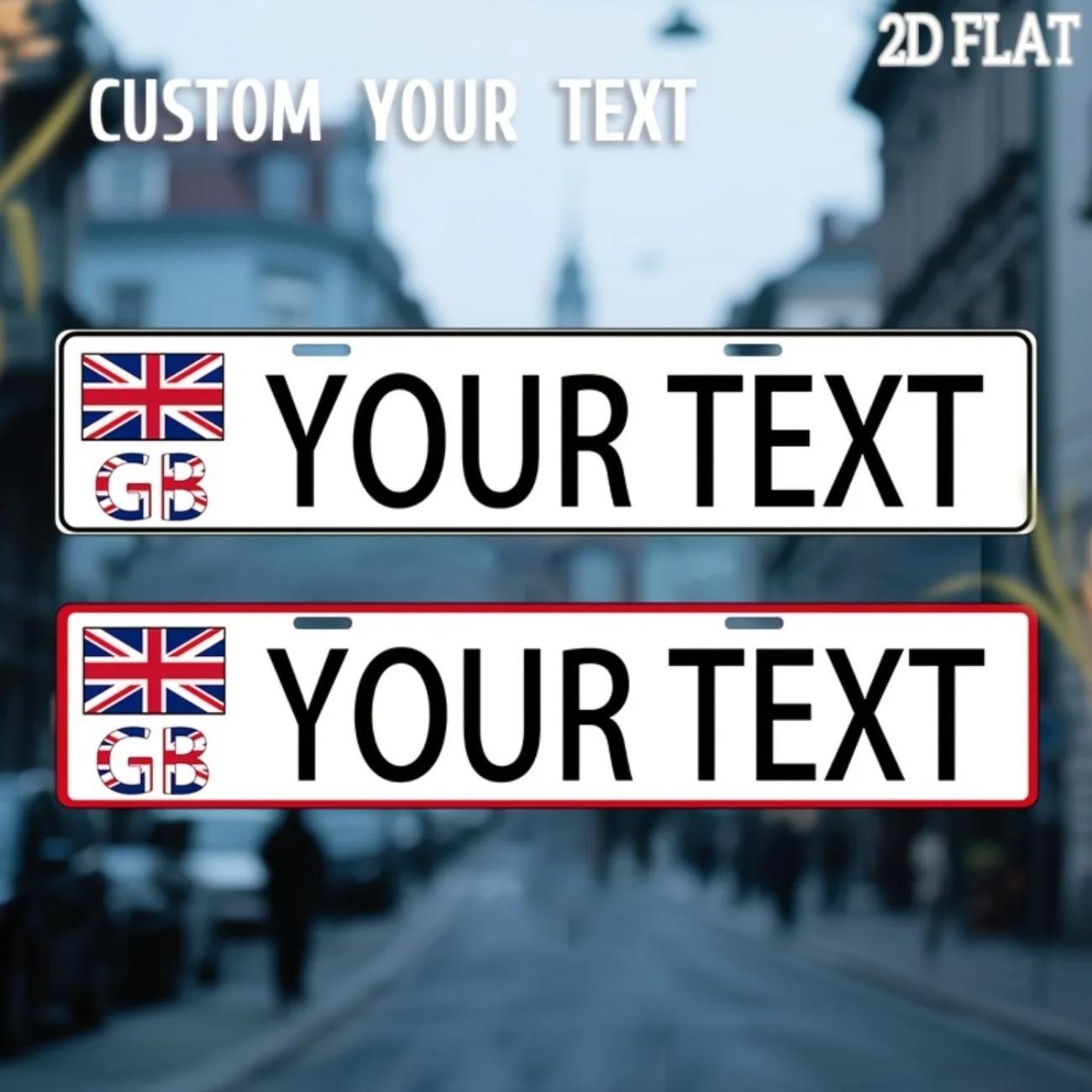 

Personalized British Style Tin Sign for Car Garage Wall Decor червоний