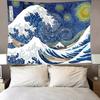 VIKAMA Mount Fuji Tapestry Japan Printed Tapestry Great Wave Off Kanagawa Wall Sofa Bedroom Festive Decorations