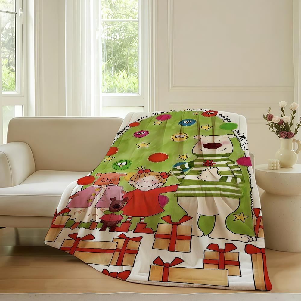 Cartoon cute Coco chan Blanket For Sofa Office Bed Plane Travel Sleep Read Relax Camping Soft And Warm