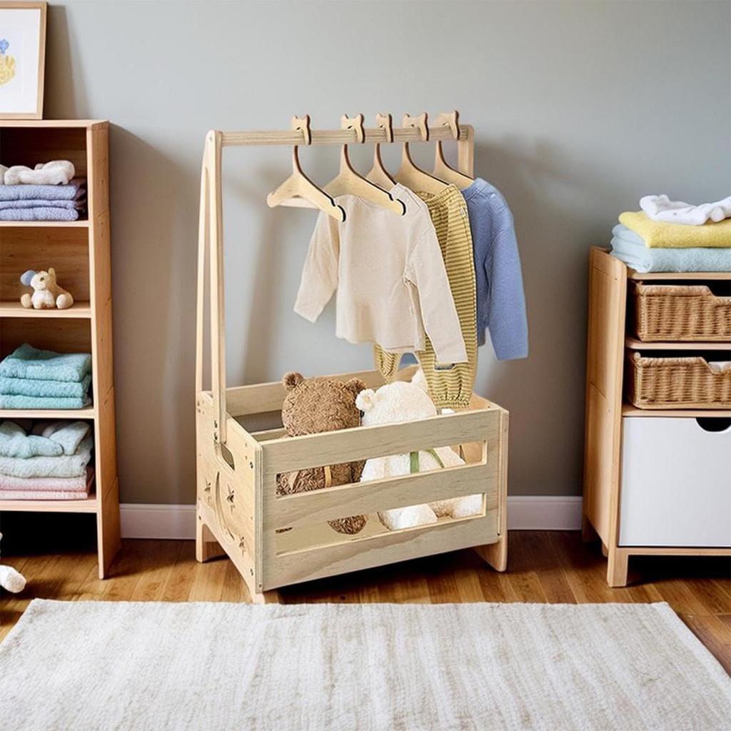 Baby Shower Closet With 5 Pieces Hangers Baby Shower Basket Nursery Organizer For Living Room Bedroom Gender Reveal Celebration