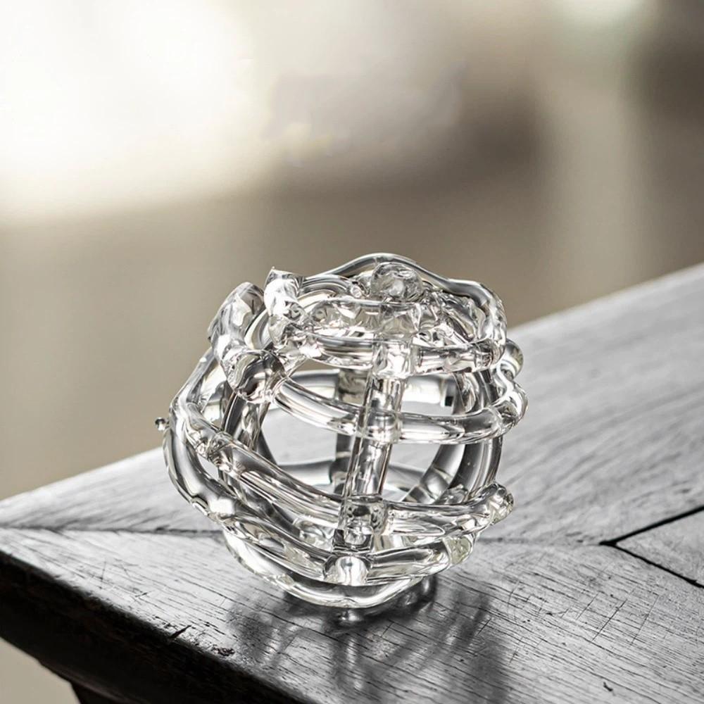 Minimalist Handmade Art Vase Transparent Hydroponic Flower Vase Glass Ball Vase Office Desk Glass