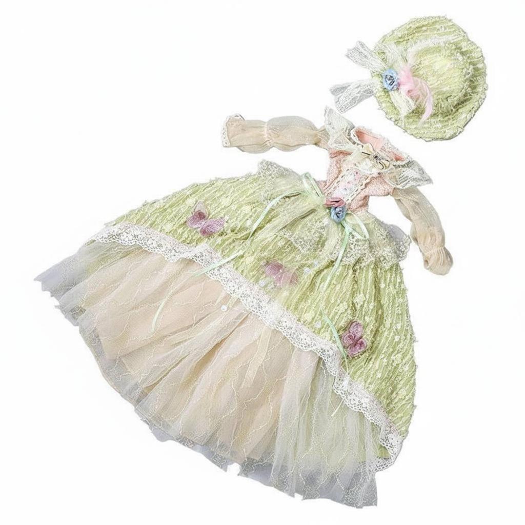Women Lolita Dress Court Gown BJD Doll Outfit for 1 3 Scale Dolls 60cm Display