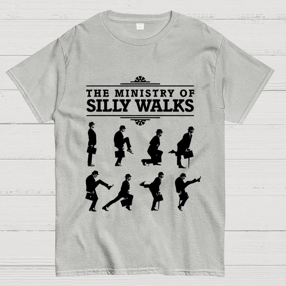 The Ministry of Silly Walks 100% Cotton Summer Casual Cool Loose T-Shirt