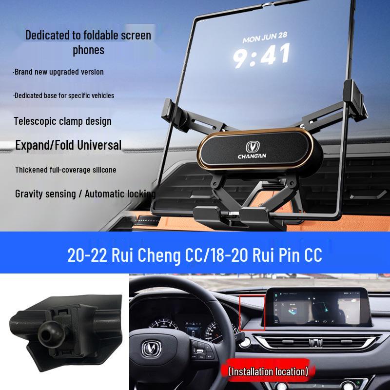 Foldable Mobile Phone Holder for Changan Eado/Deep Blue/Ounuo/CS55/Benben/CS75/Coser/Oshan Vehicles