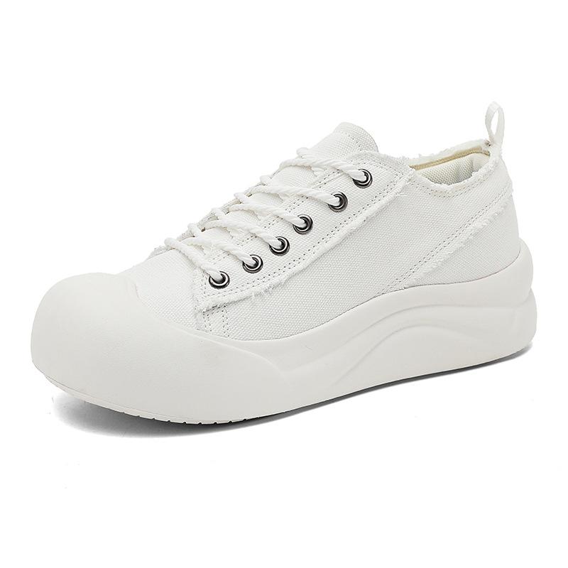 Ugly Cute Big Head Board Shoes Thick Sole Heightening Men's and Women's Shoes Thumb Eversion Wide Head Shoes Design Sense Casual Sports Shoes