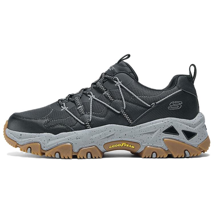Skechers DLites Hiker Comfortable Versatile Durable Low-Top Casual Shoes Men sneaker Black Gray 237421-BKGY 39.5