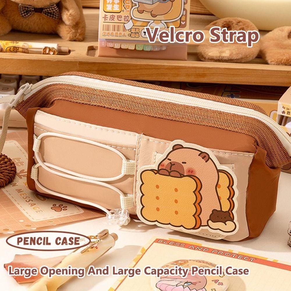 Multi Layer Pen Bag Handheld Design Stationery Bag Multifunctional Pencil Case  School Office
