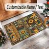 Forest Nature Theme Crystal Velvet Rug Personalized Custom Name Text Soft Floor Mat Home Decor