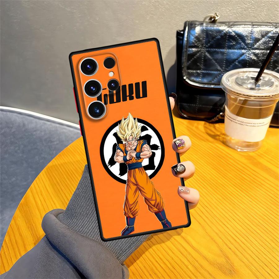 Case for Samsung Galaxy S10 S23 Ultra S22 Plus S21 S9 S25 Edge S24 FE S20 Back Phone Cover Dragon Ball Goku Logo