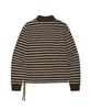 WACKY WILLY Women'S Pinstripe String Rugby Long Sleeve Brown
