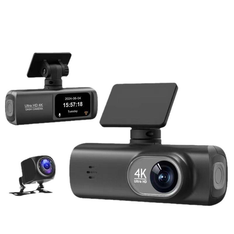 V22 Dual 4K Dash Cam with GPS, Front & Rear Recording, Mobile Interconnect.