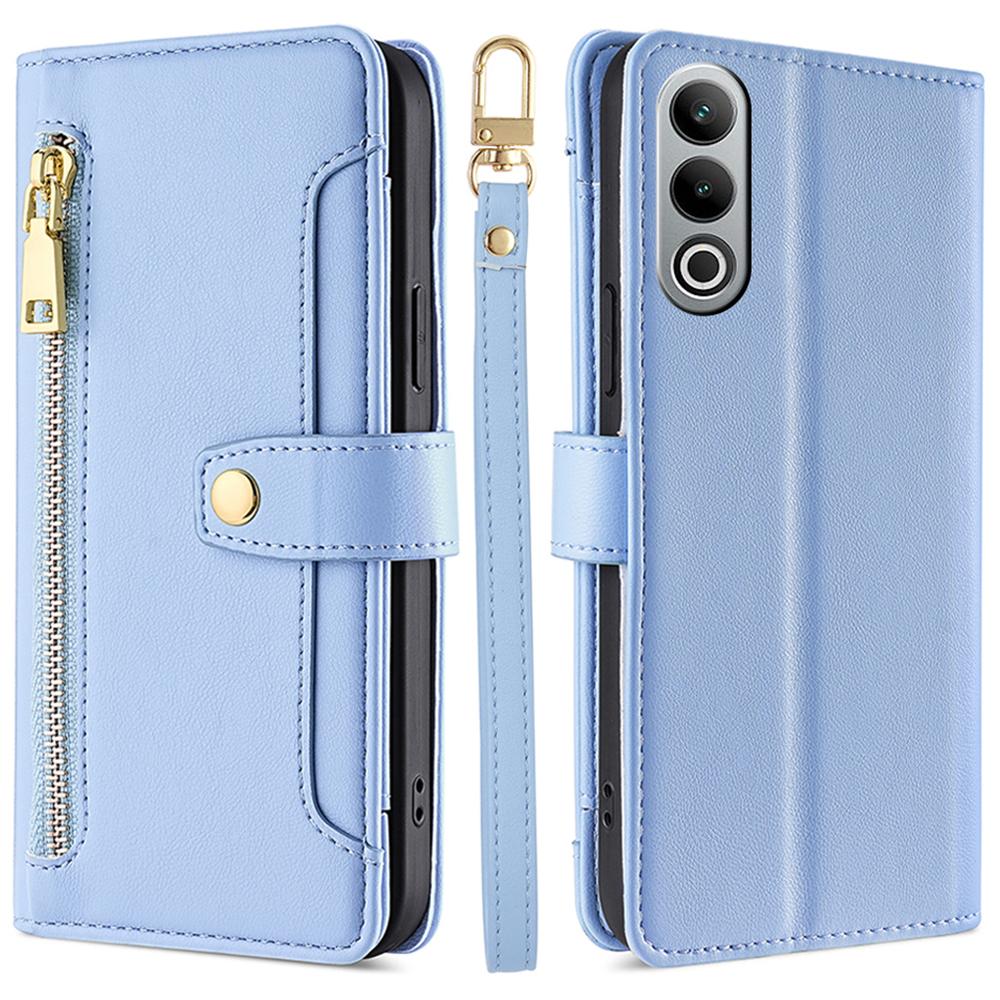 For OnePlus Nord CE4 5G Case Shock-Absorbent Leather Phone Cover with Zipper Wallet