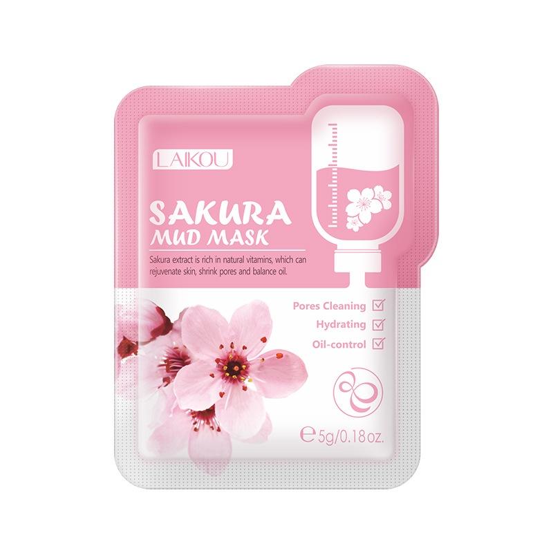 

Грязевая маска LAIKOU Sakura, очищающая, отбеливающая, увлажняющая, антивозрастная глиняная маска для контроля жирности/уход за кожей лица 1PCS