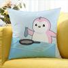 Cute Pudgy Penguin   Various Sizes Square Pillow Case For Car Home Bedchamber Decor
